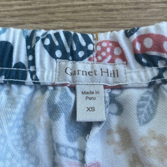 Garnet Hill Organic Pima Cotton Flannel Sleep Boxers Leaf Print - Picture 6 of 10